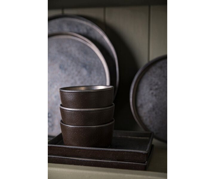 COSTA NOVA  Rectangular tray 19 x 12,5 cm  Lagoa Metal Black