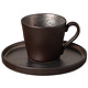 COSTA NOVA  Coffee / tea cup  21 cl & saucer Lagoa Metal Black