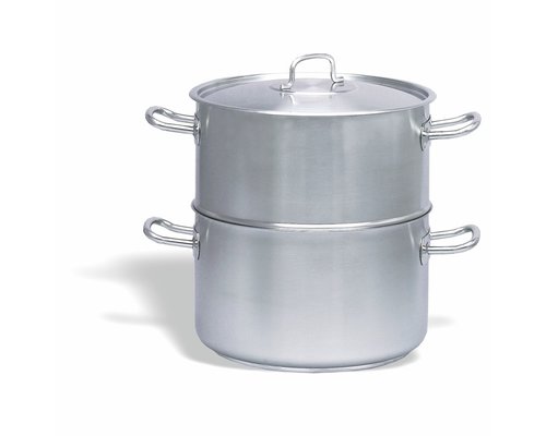 PUJADAS Stoomkookpot - Couscoussier met deksel 28 cm roestvrijstaal 18/10