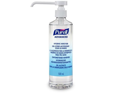 PURELL Gel désinfectant pour les mains Flacon de 500 ml avec pompe Advanced