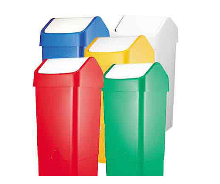 SYR  Swing bin 50 liter white / yellow  polypropylene