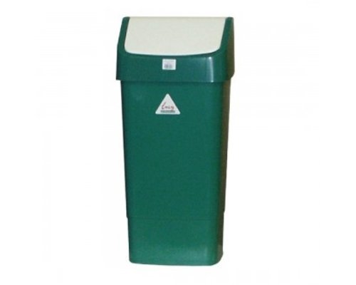 SYR  Swing bin 50 liter white /green polypropylene