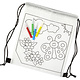 M&T Sac à dos pour enfants en non tissé à colorier inclus. 4 feutres