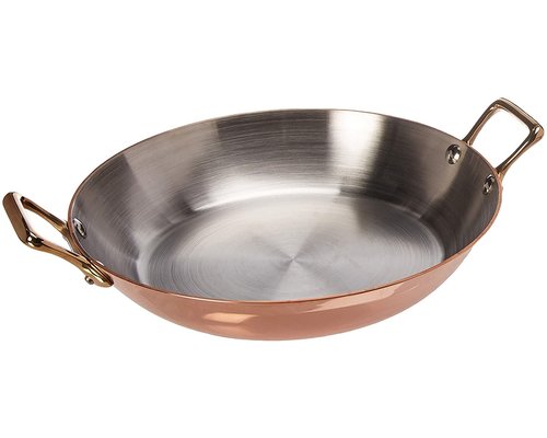 DE BUYER  Round  Chefs Fry Pans outside, copper 90 %  inside stainless steel 10 % Diam. 24 cm