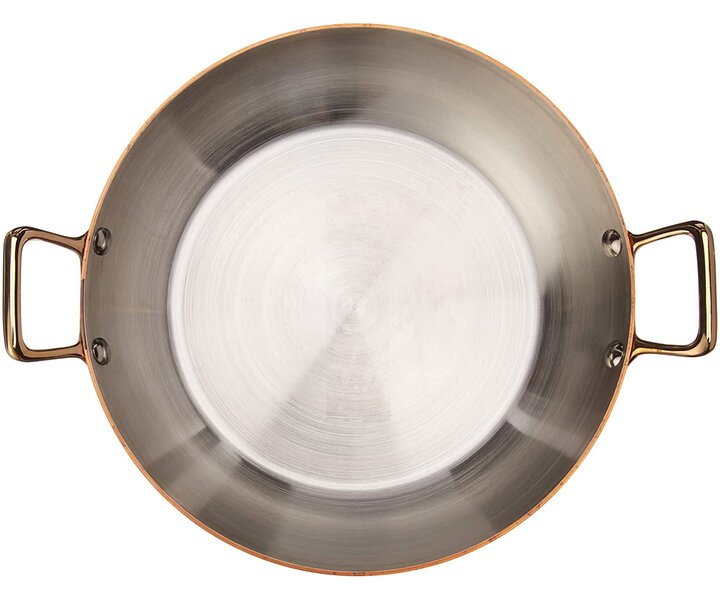 DE BUYER  Round  Chefs Fry Pans outside, copper 90 %  inside stainless steel 10 % Diam. 24 cm