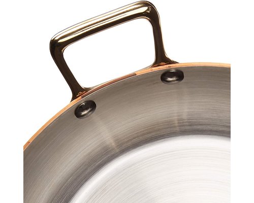 DE BUYER  Round  Chefs Fry Pans outside, copper 90 %  inside stainless steel 10 % Diam. 24 cm