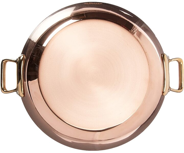 DE BUYER  Plat rond  extérieur cuivre 90 % intéreur acier inoxydable 10 %  Diam. 12 cm