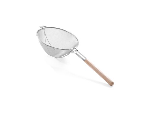 M & T   Sieve with double mesh tinned with wooden handle diameter 26 cm