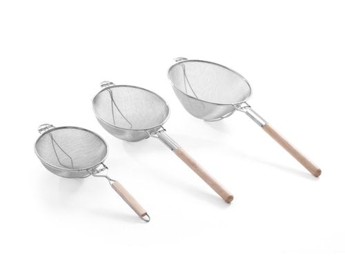 M&T  Sieve with double mesh tinned with wooden handle diameter 26 cm