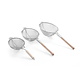 M & T   Sieve with double mesh tinned with wooden handle diameter 36 cm