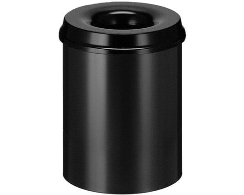 M & T  Flame retardant waste paper bin 15 liter black