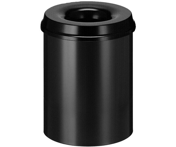 M&T Flame retardant waste paper bin 15 liter black