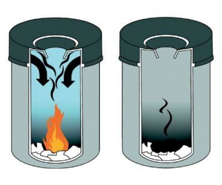 M&T Corbeille à papier avec couvercle anti-feu15 litre argent