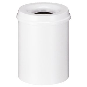 M & T  Flame retardant waste paper bin 15 liter white