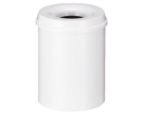 M & T  Flame retardant waste paper bin 15 liter white