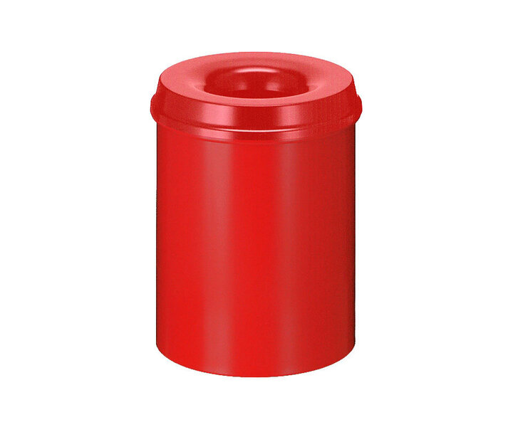 M&T Flame retardant waste paper bin 15 liter red