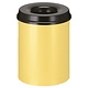 M&T Flame retardant waste paper bin 15 liter yellow  & black