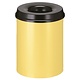 M & T  Flame retardant waste paper bin 15 liter yellow  & black