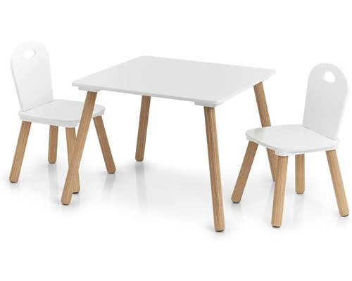 M & T  Kindertafel en  2 stoelen Scandi design