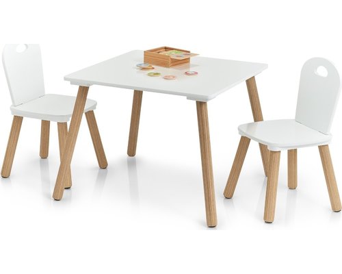 M & T  Kindertafel en  2 stoelen Scandi design