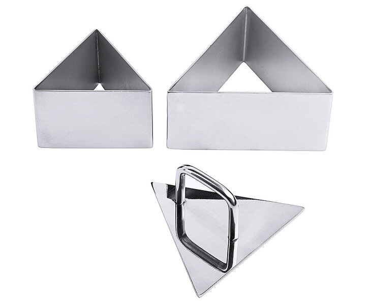 M&T Mousse frame triangular  with pusher set 6 pieces S/S 18/10