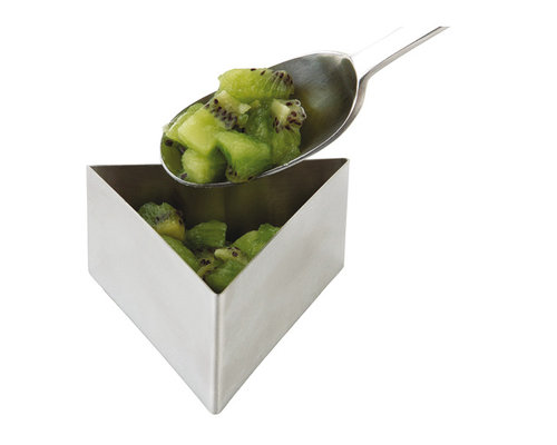 M&T Mousse kader driehoekige set met duwer 6 delig roestvrijstaal 18/10