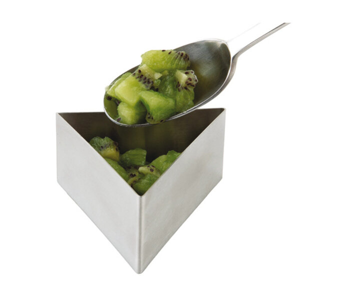 M&T Mousse kader driehoekige set met duwer 6 delig roestvrijstaal 18/10