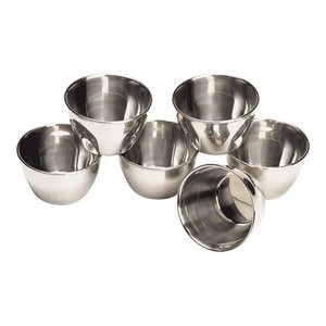 M & T  Ensemble de 6 pcs  timbales - moules à flan  15 cl