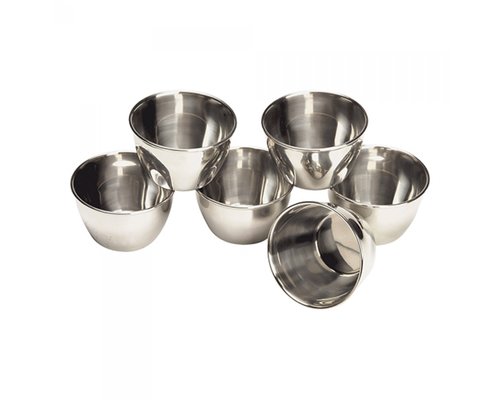 M & T  Pudding mould 15 cl stainless steel set of 6 pieces