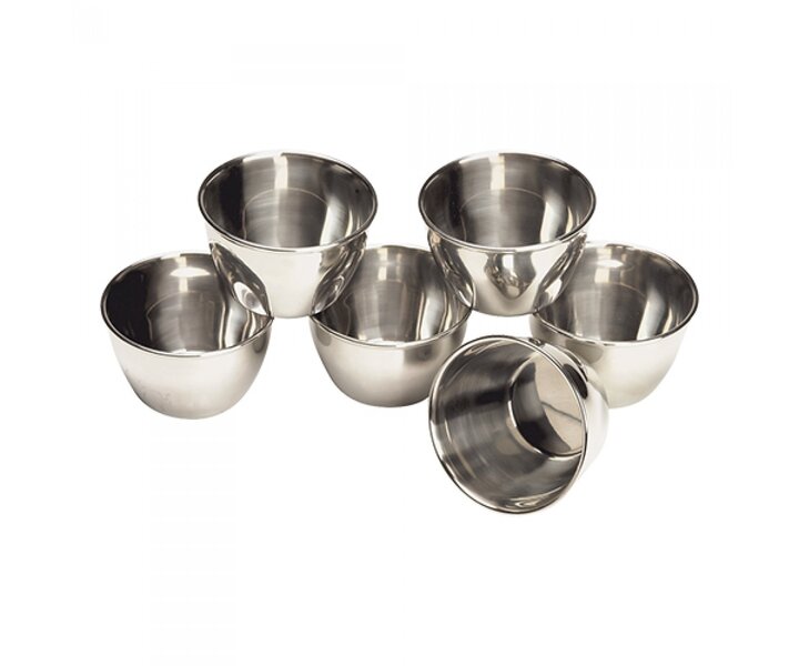 M&T Pudding mould 15 cl stainless steel set of 6 pieces