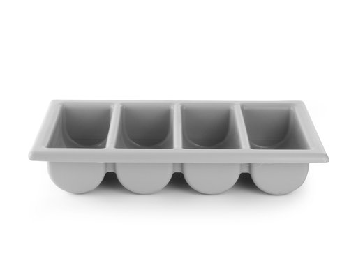 M & T  Flatware bin 4 compartments  GN 1/1 grey  PP