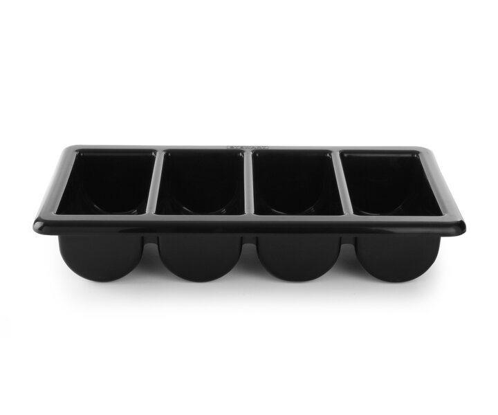 M&T Flatware bin 4 compartments  GN 1/1 black  PP