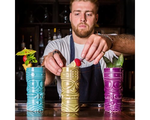 M & T  Goblet Tiki 40 cl bleu