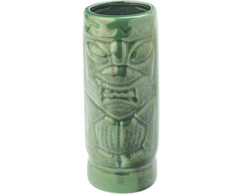 M & T  Tiki beaker 45 cl  Aztec green earthenware