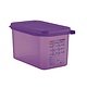 ARAVEN  Food container with lid GN 1/4  purple allergen polypropylene