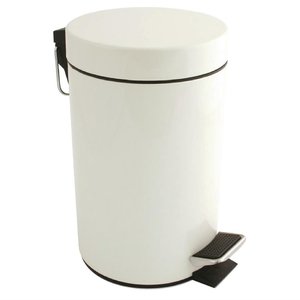 M & T  Pedal bin 3 liter white matt finished surface