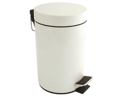 M & T  Pedal bin 3 liter white matt finished surface