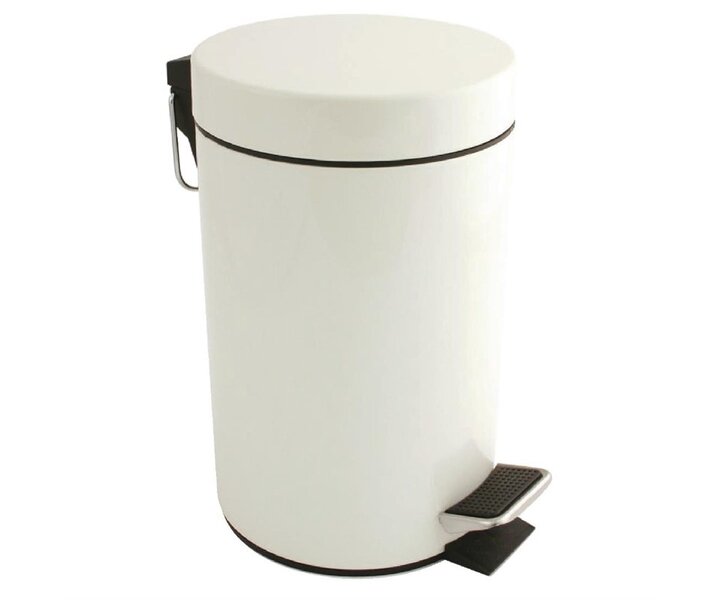 M&T Pedal bin 3 liter white matt finished surface