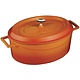 LAVA CAST IRON Braisière ovale 28 x 21 cm couleur orange