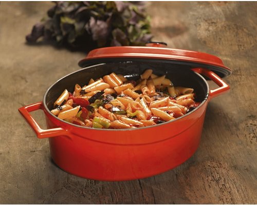 LAVA CAST IRON Oval cookpot 28 x 21 cm orange