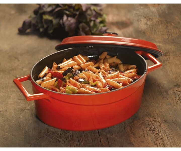 LAVA CAST IRON Braisière ovale 28 x 21 cm couleur orange