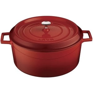 LAVA CAST IRON Braisière ronde 24 cm couleur rouge