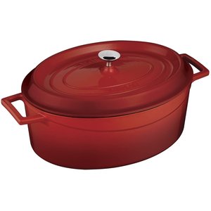 LAVA CAST IRON Oval cookpot 28 x 21 cm red