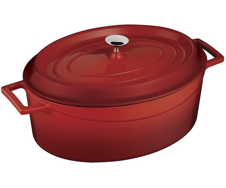 LAVA CAST IRON Kookpot ovaal 28 x 21 cm rood