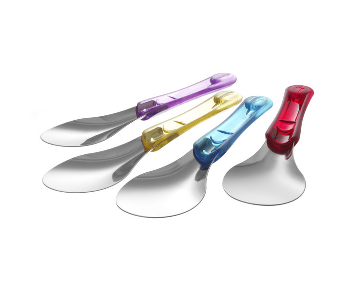 M&T Ensemble de 4 spatules à glace avec manche en Tritan colorées