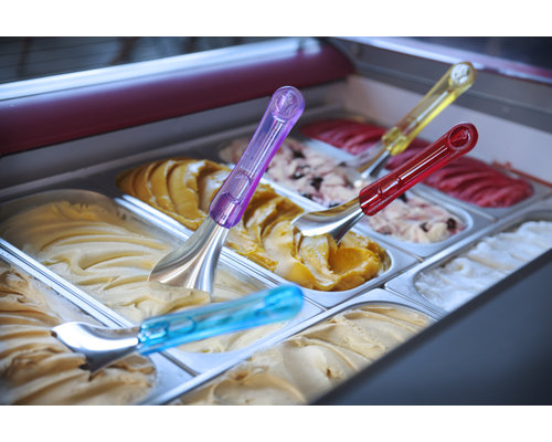 M & T  Ensemble de 4 spatules à glace avec manche en Tritan colorées