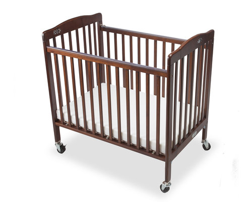 M & T  Baby crib foldable mahogany wood