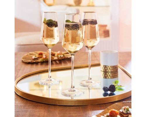 CRISTAL d' ARQUES  Champagne flute 21 cl Ultime with golden rim