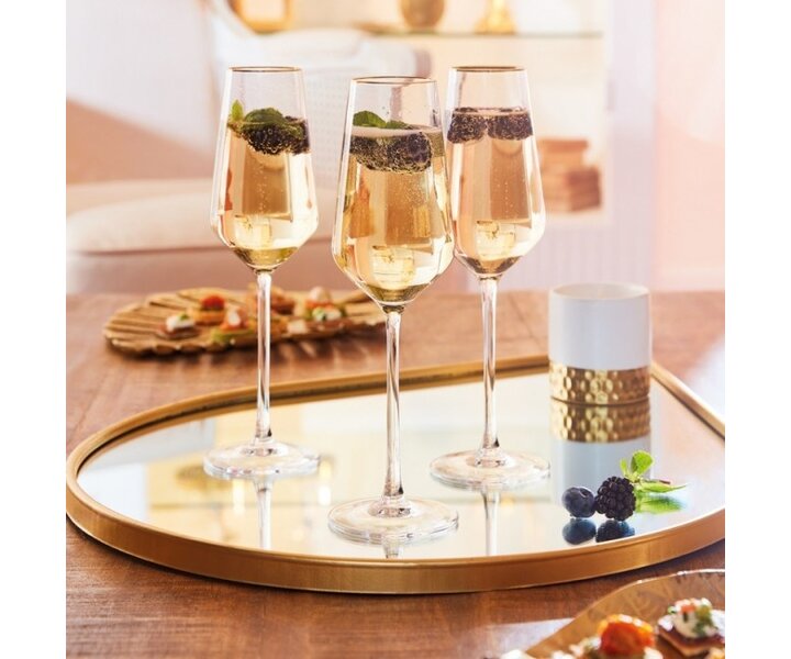 CRISTAL d' ARQUES  Champagne flute 21 cl Ultime with golden rim