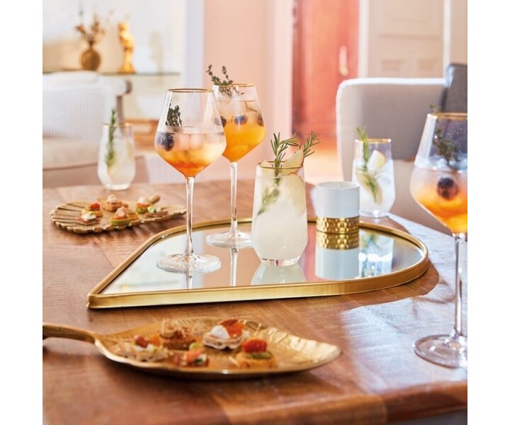 CRISTAL d' ARQUES  Verre à vin- cocktail 38 cl Ultime avec bord doré